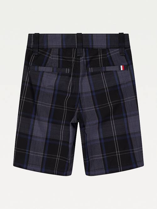 Tommy Hilfiger Adaptive Check Woven Shorts Fantje Hlače Modra | TH257MKN