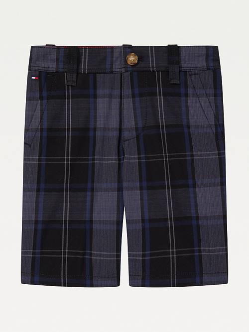 Tommy Hilfiger Adaptive Check Woven Shorts Fantje Hlače Modra | TH257MKN