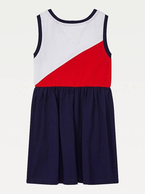 Tommy Hilfiger Adaptive Colour-Blocked Sleeveless Dekleta Obleke Multi | TH072SCI