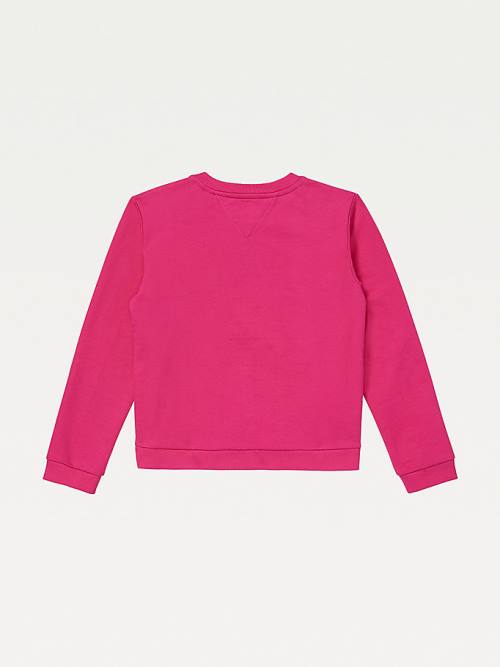 Tommy Hilfiger Adaptive Crew Neck Dekleta Pulover Roza | TH547FIL