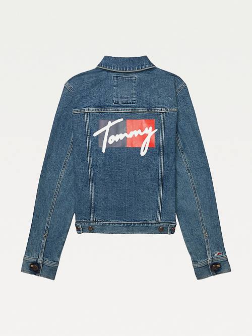 Tommy Hilfiger Adaptive Denim Trucker Ženske Jakne Modra | TH014VQP