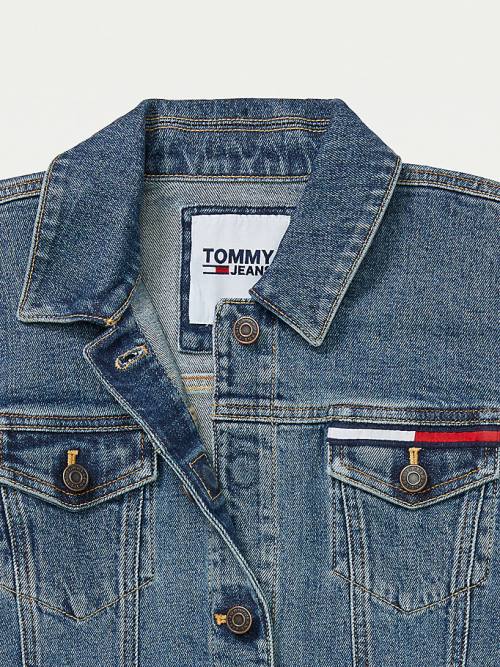 Tommy Hilfiger Adaptive Denim Trucker Ženske Jakne Modra | TH014VQP