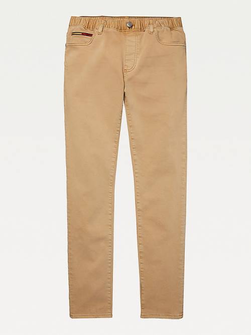 Tommy Hilfiger Adaptive Elasticated Slim Straight Moški Kavbojke Kaki | TH365RMQ