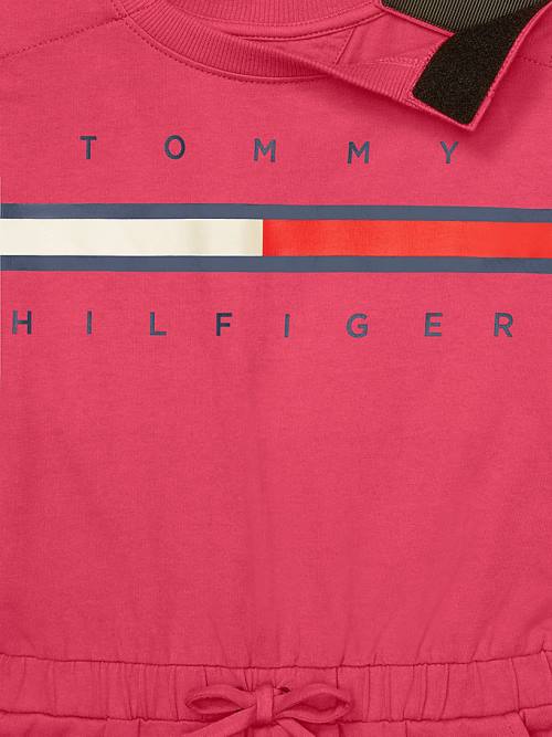 Tommy Hilfiger Adaptive Knit Playsuit Dekleta Obleke Roza | TH492GAF