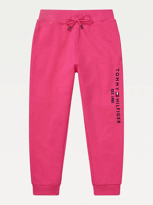 Tommy Hilfiger Adaptive Logo Joggers Dekleta Hlače Roza | TH740BSL