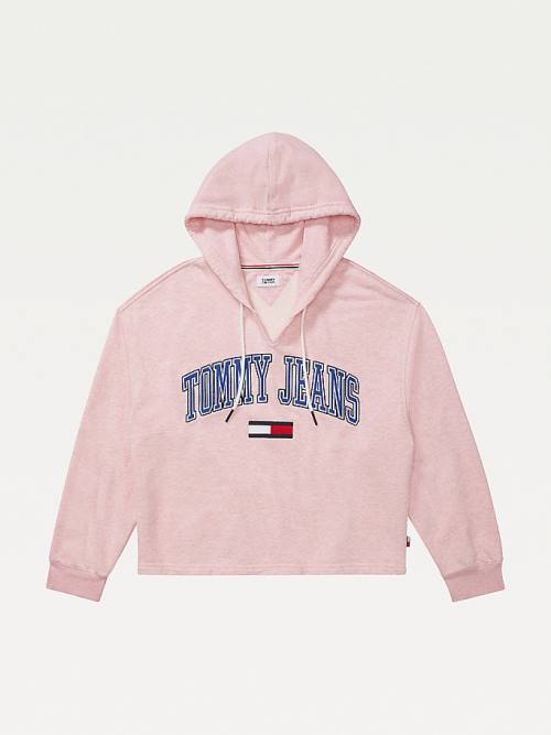 Tommy Hilfiger Adaptive Logo Ženske Pulover s kapuco Roza | TH958COH