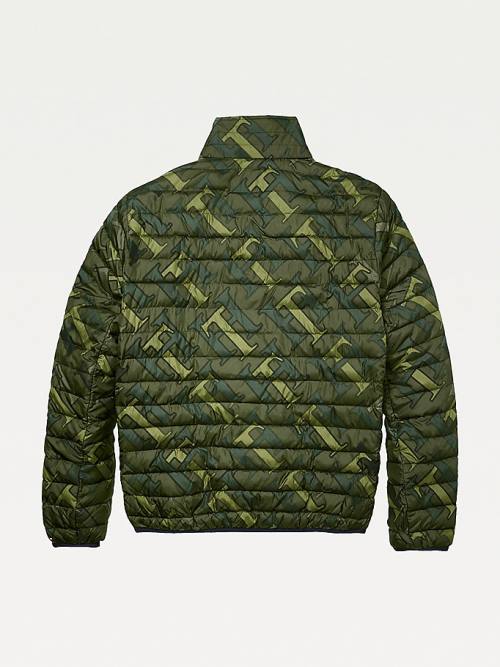 Tommy Hilfiger Adaptive Monogram Puffer Moški Jakne Zelena | TH456CJM