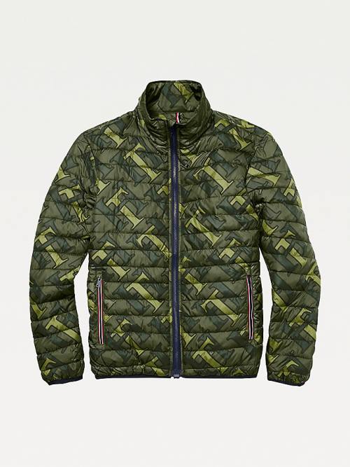 Tommy Hilfiger Adaptive Monogram Puffer Moški Jakne Zelena | TH456CJM