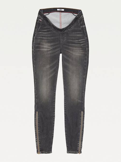 Tommy Hilfiger Adaptive Natalia Ultra High Rise Denim Leggings Ženske Kavbojke Siva | TH450SMD