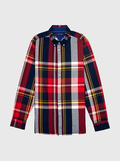 Tommy Hilfiger Adaptive Plaid Check Slim Fit Moški Srajce Multi | TH542BYU