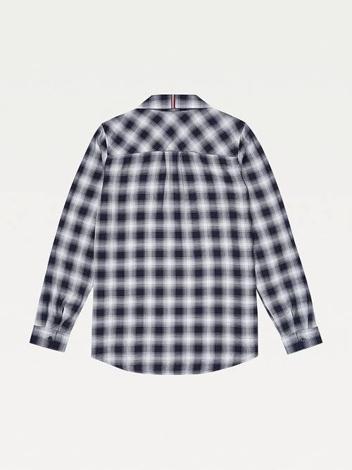 Tommy Hilfiger Adaptive Plaid Popover Ženske Srajce Modra | TH062DFU