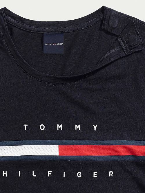 Tommy Hilfiger Adaptive Pure Cotton Ženske Majice Modra | TH713VJO