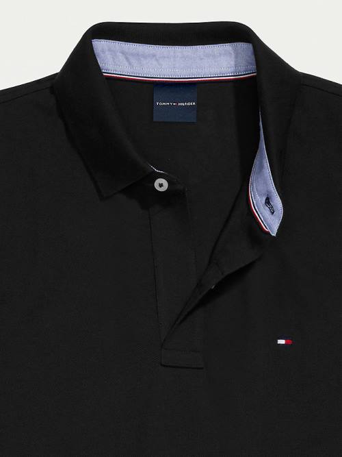 Tommy Hilfiger Adaptive Regular Fit Ivy Moški Polo Majica Črna | TH107YLQ