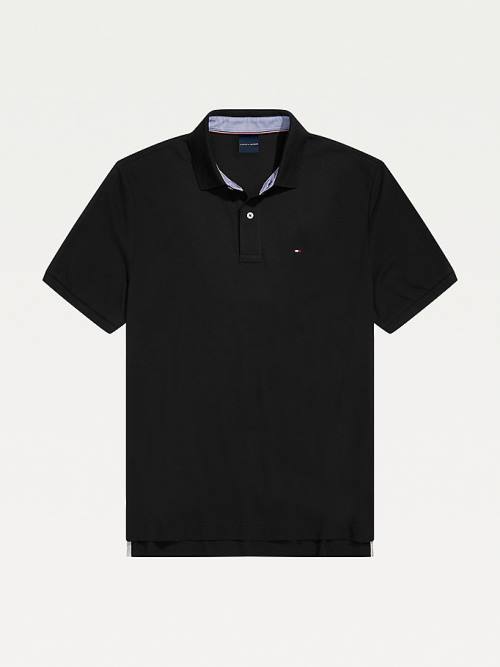 Tommy Hilfiger Adaptive Regular Fit Ivy Moški Polo Majica Črna | TH107YLQ