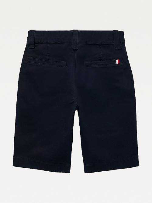 Tommy Hilfiger Adaptive Seated Fit Flat Front Shorts Fantje Hlače Modra | TH130WSX