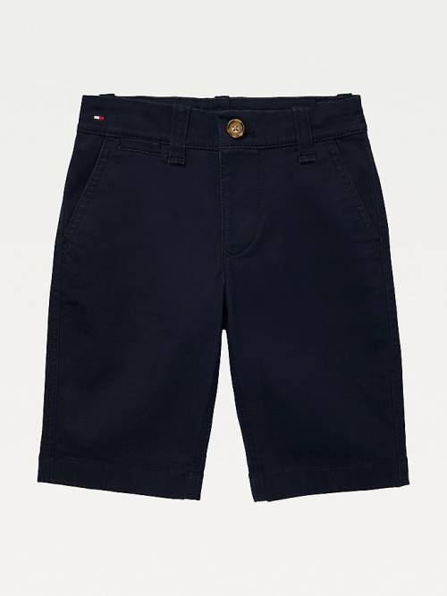 Tommy Hilfiger Adaptive Seated Fit Flat Front Shorts Fantje Hlače Modra | TH130WSX