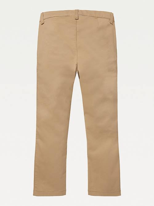 Tommy Hilfiger Adaptive Seated Fit Stretch Chinos Fantje Hlače Kaki | TH143JHN