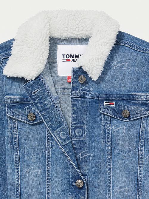 Tommy Hilfiger Adaptive Sherpa Trucker Ženske Jakne Modra | TH208UTB