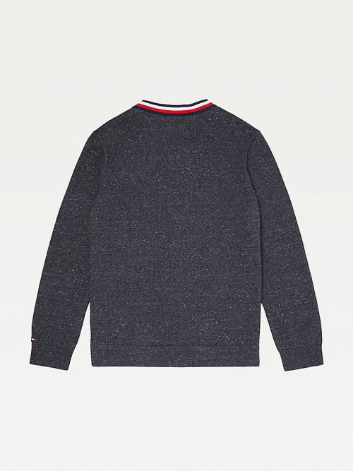 Tommy Hilfiger Adaptive Signature Collar Cardigan Moški Puloverji Črna | TH526AKI