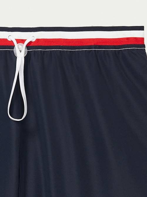 Tommy Hilfiger Adaptive Signature Mid-Length Shorts Moški Kopalke Modra | TH596NTS