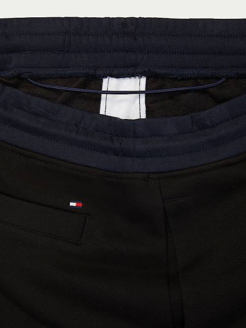 Tommy Hilfiger Adaptive Signature Sweat Moški Kratke Hlače Črna | TH951ZMF