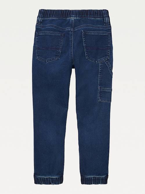 Tommy Hilfiger Adaptive Slim Straight Denim Joggers Fantje Kavbojke Modra | TH701PDU