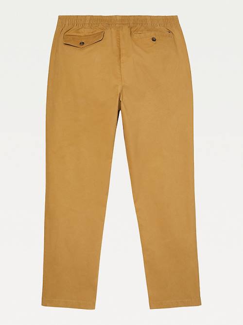 Tommy Hilfiger Adaptive Stretch Cotton Chinos Moški Hlače Kaki | TH735DFX