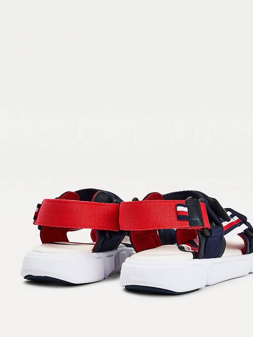 Tommy Hilfiger Adjustable Contrast Strap Fantje Sandali Modra | TH096DOS