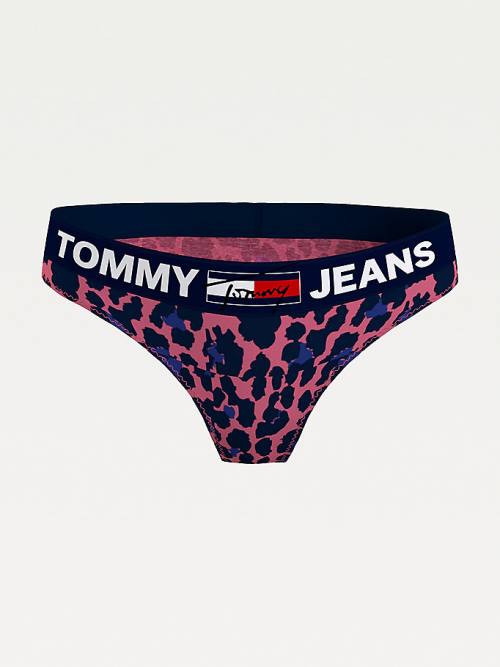 Tommy Hilfiger All-Over Logo Print Briefs Ženske Spodnje Perilo Roza | TH142CHB