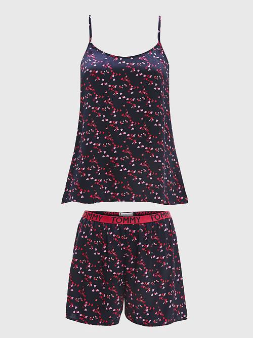 Tommy Hilfiger All Over Print Cami And Shorts Set Ženske Pižama Modra | TH190HSI