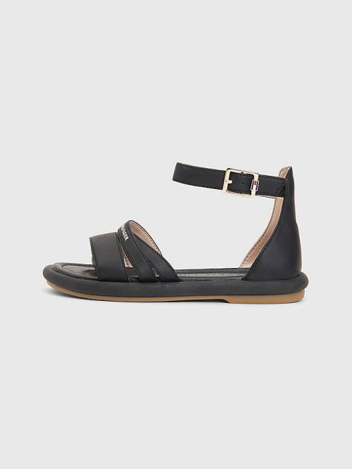 Tommy Hilfiger Ankle Strap Logo Dekleta Sandali Črna | TH197LHM