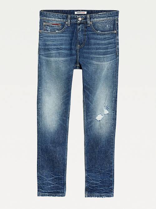 Tommy Hilfiger Austin Slim Tapered Distressed Moški Kavbojke Denim | TH324NXQ