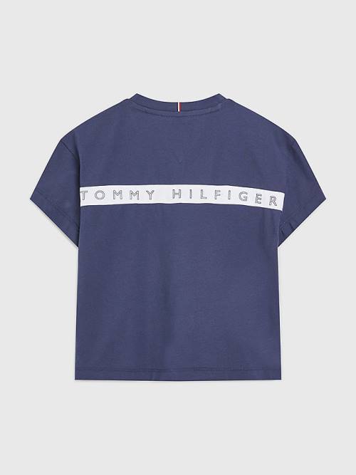 Tommy Hilfiger Back Logo Dekleta Majice Modra | TH061NWY