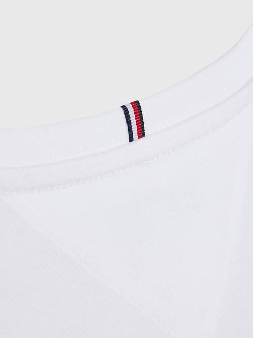 Tommy Hilfiger Back Logo Dekleta Majice Bela | TH968HUB