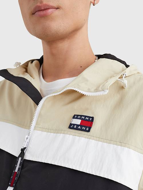 Tommy Hilfiger Badge Chicago Windbreaker Moški Jakne Črna | TH568KTM