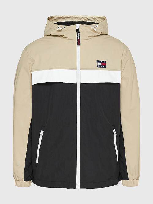 Tommy Hilfiger Badge Chicago Windbreaker Moški Jakne Črna | TH568KTM