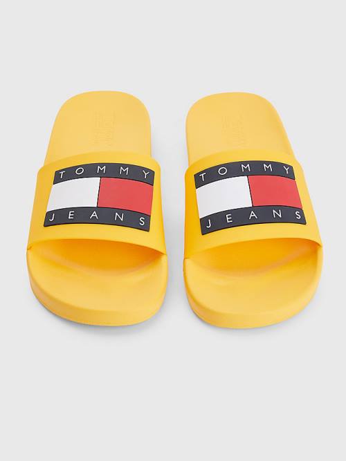 Tommy Hilfiger Badge Pool Slides Moški Sandali Oranžna | TH612TIG