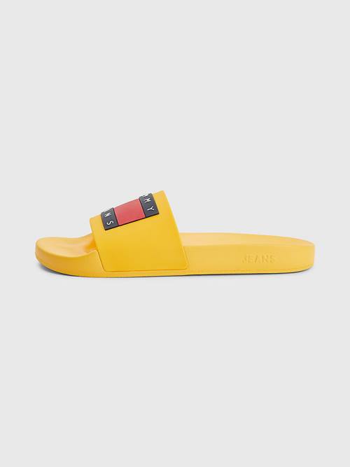 Tommy Hilfiger Badge Pool Slides Moški Sandali Oranžna | TH612TIG