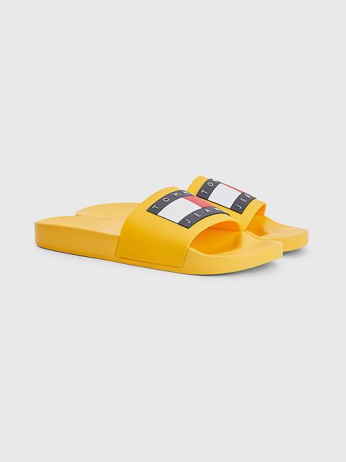 Tommy Hilfiger Badge Pool Slides Moški Sandali Oranžna | TH612TIG