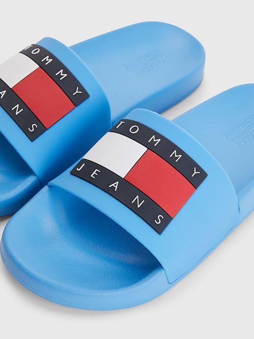 Tommy Hilfiger Badge Slides Ženske Sandali Modra | TH695XKT