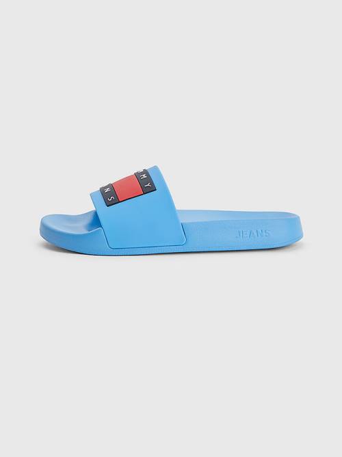 Tommy Hilfiger Badge Slides Ženske Sandali Modra | TH695XKT