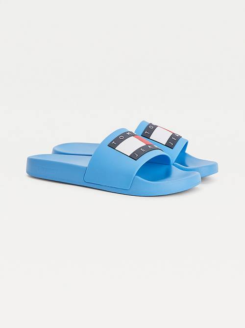 Tommy Hilfiger Badge Slides Ženske Sandali Modra | TH695XKT