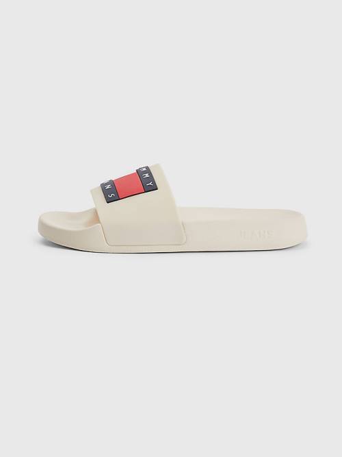 Tommy Hilfiger Badge Slides Ženske Sandali Bež | TH739INO