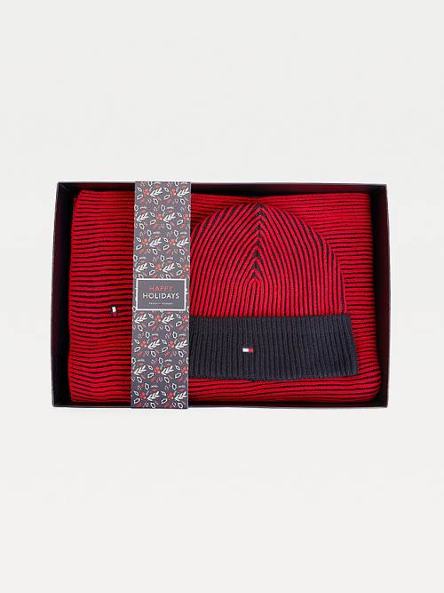 Tommy Hilfiger Beanie And Scarf Gift Set Moški Kapa Modra | TH593BOV