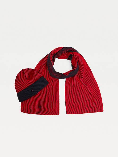 Tommy Hilfiger Beanie And Scarf Gift Set Moški Kapa Modra | TH593BOV