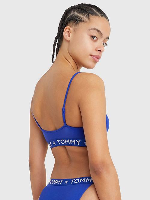 Tommy Hilfiger Bikini Bralette Ženske Kopalke Modra | TH392CLH