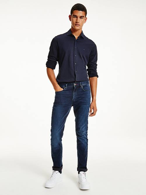 Tommy Hilfiger Bleecker Slim Faded Moški Kavbojke Denim | TH679NVD