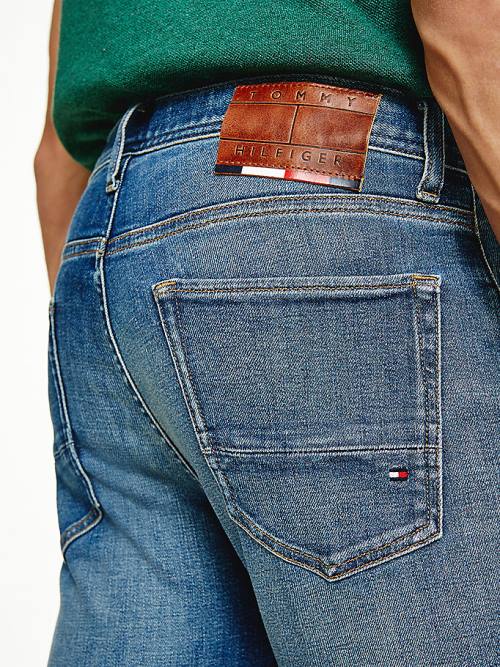 Tommy Hilfiger Bleecker Slim Faded Moški Kavbojke Denim | TH716SYF