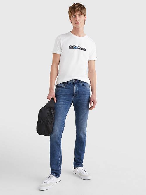 Tommy Hilfiger Bleecker Slim Faded Moški Kavbojke Denim | TH934CHA