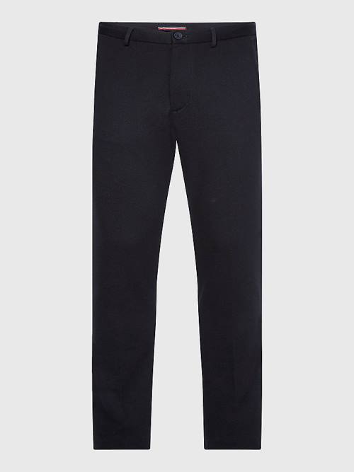 Tommy Hilfiger Bleecker Slim Fit Jersey Chinos Moški Hlače Črna | TH653EAX